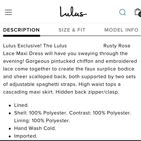 Lulu’s Rusty Rose Lace Back Maxi Dress Pintucked Chiffon Surplice Spaghetti L - Picture 7 of 10